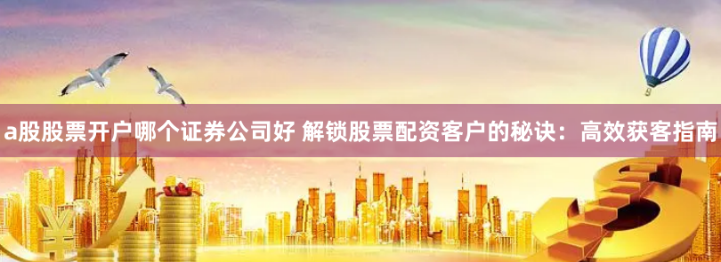 a股股票开户哪个证券公司好 解锁股票配资客户的秘诀：高效获客指南